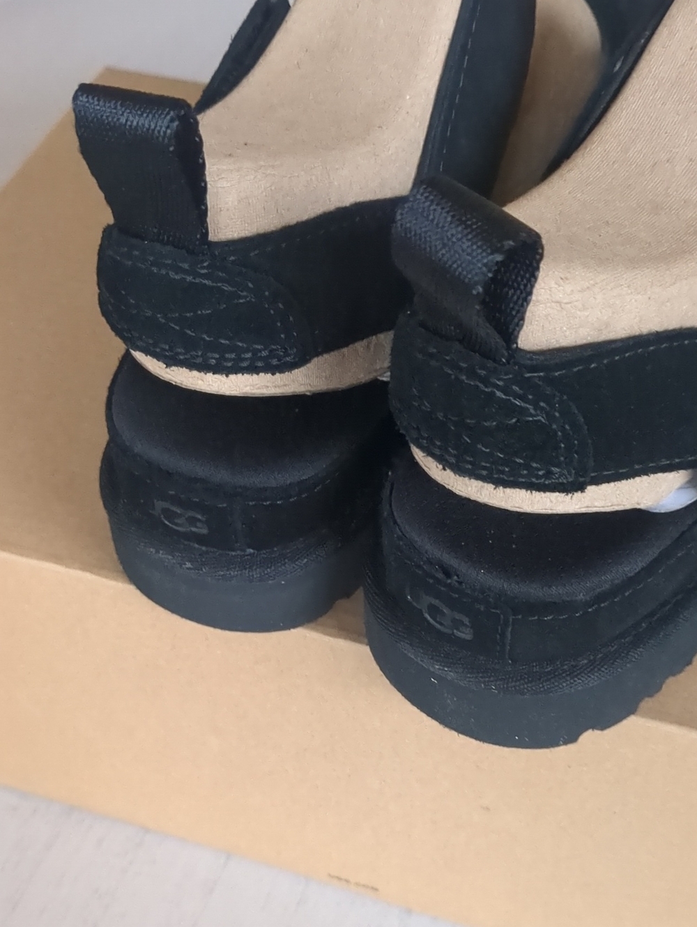 New UGG Goldenstar Sandals Size 7 Black - Picture 6 of 10